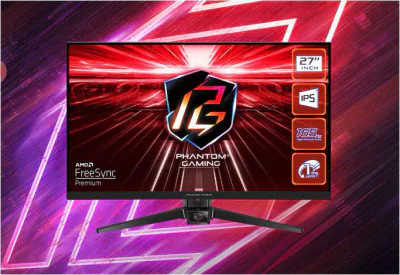 Monitor Gaming Asrock PG27FF1A, diagonala: 27", Aspect: 16:9,IPS, anti-glare, Rezolutie: 1920 x 1080, Refresh rate: 165Hz, Luminozitate: 250 cd/m2, Contrast: 1100:1, unghi vizualizare: 178°(H) / 178°(V), culori: 16.7M, Timp raspuns: 1ms, Flicker free
