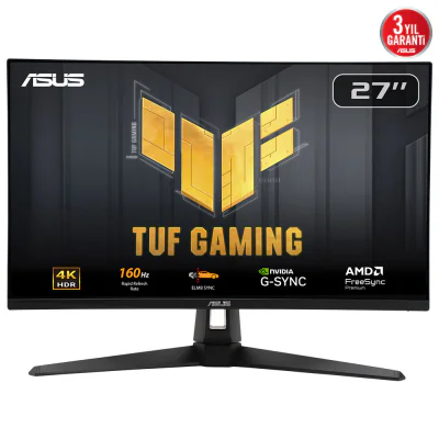 Monitor Gaming ASUS VG27UQ1A, 27 inch, 4K Ultra HD 3840 x 2160, Fast IPS, 160 Hz, 1 ms