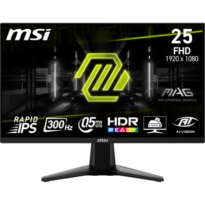 Monitor Gaming MSI MAG 255XF, 24,5 inch, Full HD 1920 x 1080, Rapid IPS, 300 Hz, 0,5 ms