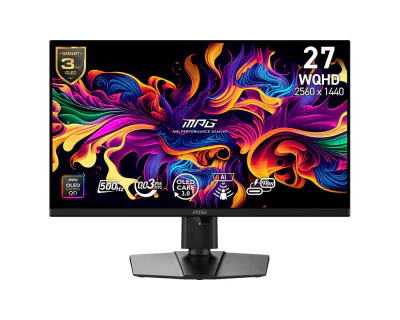 Monitor Gaming MSI MPG 271QR QD-OLED X50, 26,5 inch, Wide Quad HD 2560 x 1440, OLED, 500 Hz, 1 ms