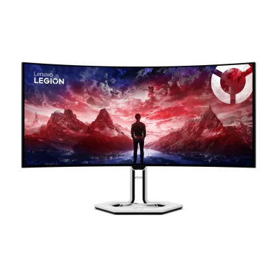 Monitor Gaming OLED Lenovo Legion Pro 34WD-10, 34 inch, curbat, 21:9, 3440 x 1440, 240 Hz, 0.03 ms, FreeSync Premium Pro, USB-C, HDMI, DisplayPort, White and Black