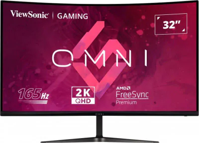 Viewsonic VX Series VX3218C-2K, 81.3 cm (32"), 2560 x 1440 pixels, Quad HD, LED, 1 ms, Black