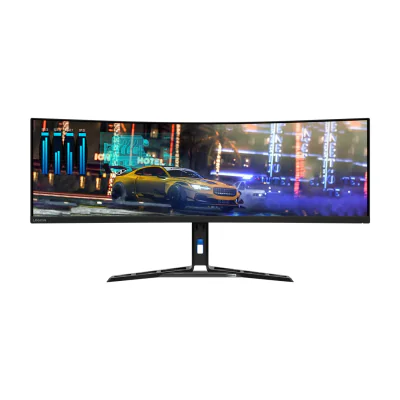Monitor Gaming WLED VA Lenovo Legion R45w-30, 45 inch, curbat, 32:9, 5120 x 1440, 165 Hz, 1 ms, FreeSync Premium Pro, USB-C, HDMI, DisplayPort, Black