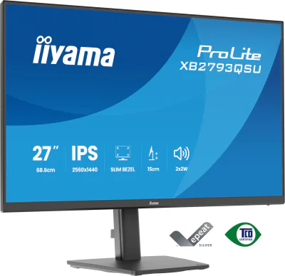 Monitor IIYAMA XB2793QSU-B1, 27 inch, Quad HD 2560 x 1440, IPS, 75 Hz