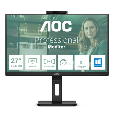 Monitor IPS LED AOC 27" Q27P3CW, QHD (2560 x 1440), HDMI, DisplayPort, Boxe, Pivot (Negru) "Q27P3CW"