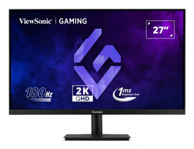 Monitor ViewSonic 27" VX27G1-2K, Diagonal (inch): 27, Diagonal (cm): 69, Aspect ratio: 16:9, Panel: IPS, Resolution: 2560x1440, Refresh Rate: 180Hz, Response time MPRT: 1ms, Brightness (max): 250 cd/m², Contrast (static) : 1000:1, Viewing angle: 178/