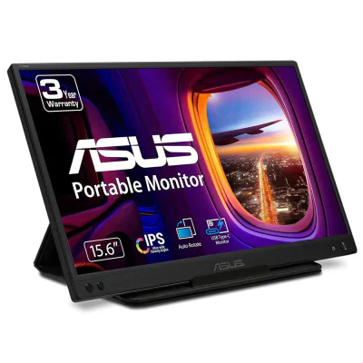 Monitor LED ZenScreen MB166C, 15.6inch, 1920x1080, 5ms GTG, Black "90LM07D3-B01170"