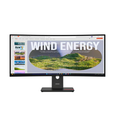 Lenovo ThinkVision T34WD-40 Monitor, 86.4 cm (34"), 3440 x 1440 pixels, Wide Quad HD, LED, 6 ms, Black