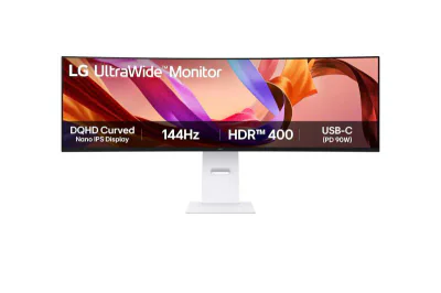 Monitor LG 49" 49U950A-W.AEU, Curvature: 3800R, Diagonal (inch): 49, Diagonal (cm): 124, Aspect ratio: 32:09, Panel: IPS, Resolution: 5120x1440, Refresh Rate: 144Hz, Response time GtG: 5ms, Brightness (max): 400 cd/m², Contrast (static) : 1000:1, Vie