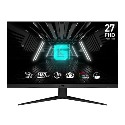 Monitor MSI 27" G2712F, Diagonal (inch): 27, Diagonal (cm): 69, Aspect ratio: 16:9, Panel: IPS, Resolution: 1920x1080, Refresh Rate: 180Hz, Response time GtG: 1ms, Brightness (max): 300 cd/m², Contrast (static) : 1000:1, Contrast (dynamic): 100M:1, V