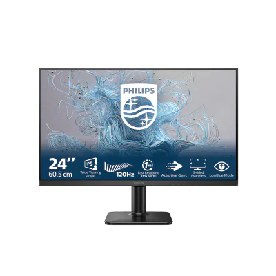 Monitor Philips 23.8" 24E2N1110/00, Diagonal (inch): 23.8, Diagonal (cm): 60, Aspect ratio: 16:9, Panel: IPS, Resolution: 1920x1080, Refresh Rate: 120Hz, Response time GtG: 4ms, Response time MPRT: 1ms, Brightness (max): 300 cd/m², Contrast (static) 