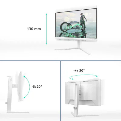 Monitor Philips 24" 24M2N3201A/00, Diagonal (inch): 24, Diagonal (cm): 61, Aspect ratio: 16:9, Panel: IPS, Resolution: 1920x1080, Refresh Rate: 180Hz, Response time GtG: 1ms, Response time MPRT: 0.5ms, Brightness (max): 300 cd/m², Contrast (static) :