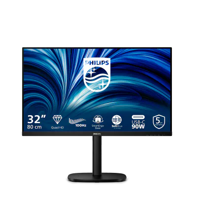 Monitor Philips 31.5" 32B2U3601/00, Diagonal (inch): 31.5, Diagonal (cm): 80, Aspect ratio: 16:9, Panel: IPS, Resolution: 2560x1440, Refresh Rate: 100Hz, Response time GtG: 4ms, Brightness (max): 350 cd/m², Contrast (static) : 1000:1, Contrast (dynam