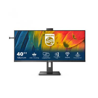 Monitor Philips 40" 40B1U5601H/00, Diagonal (inch): 40, Diagonal (cm): 101.6, Aspect ratio: 21:9, Panel: IPS, Resolution: 3440x1440, Refresh Rate: 120Hz, Response time GtG: 4ms, Brightness (max): 300 cd/m², Contrast (static) : 1200:1, Contrast (dynam