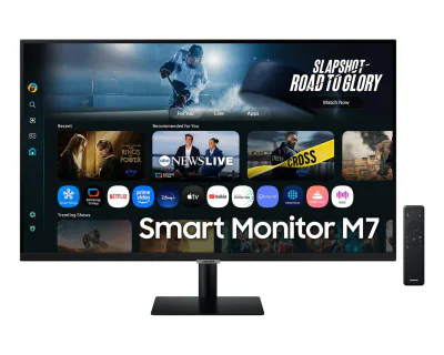 Monitor Samsung 32" LS32FM700UUXDU, Diagonal (inch): 32, Diagonal (cm): 81, Aspect ratio: 16:9, Panel: VA, Resolution: 3840x2160, Refresh Rate: 60Hz, Response time GtG: 4ms, Brightness (max): 300 cd/m², Contrast (static) : 3000:1, Viewing angle: 178/
