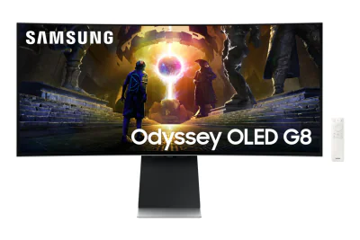 Monitor Samsung 34" LS34DG850SUXDU, Curvature: 1800R, Diagonal (inch): 34, Diagonal (cm): 86, Aspect ratio: 21:9, Panel: OLED, Resolution: 3440x1440, Refresh Rate: 175Hz, Response time GtG: 0.03ms, Brightness (max): 250 cd/m², Contrast (static) : 1M: