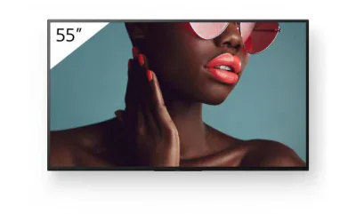Monitor signage Sony BZ40L, 55", 700nit, 24/7, UHD, panel IPS, D-LED, 8ms, contrast static 1200:1, contrast dinamic 600000:1, mătuire 47% with low reflection, Android 10, stocare 32GB. Miracast, Chromecast built-in, AirPlay, Apple HomeKit, Google Pla