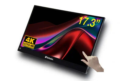 Monitor tactil portabil Verbatim 17.3", 4K, Metalic, "32239"