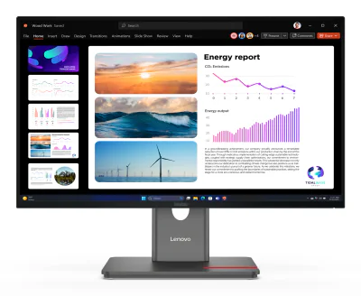 Monitor WLED IPS Lenovo ThinkVision P24Q-40, 24 inch, 2560 x 1440, 120 Hz, 4 ms, 99% sRGB, USB-C, HDMI, DisplayPort, Raven Black