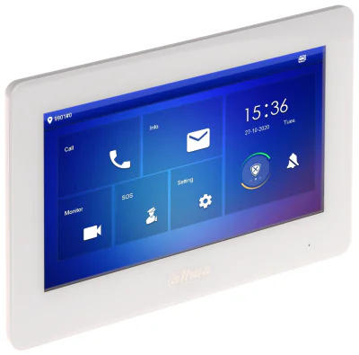 Monitor videointerfon de interior DAHUA VTH5422HW-W, ecran 17,8 cm, IP / Wi-Fi / 2 fire