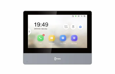 Monitor videointerfon WIFI modular 7" color ultra slim design HikvisionDS-KH8350-WTE1/EU; Reddot award 2017 winner; ecran LCD 7" color cu touch screen, rezolutie ecran 1024 × 600; design ultra slim 8.6mm; materialaluminiu (Aerospace-grade aluminum); 
