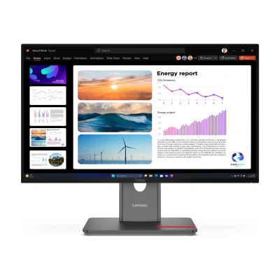 Monitor WLED IPS Lenovo ThinkVision P24Q-40, 24 inch, 2560 x 1440, 120 Hz, 4 ms, 99% sRGB, USB-C, HDMI, DisplayPort, Raven Black