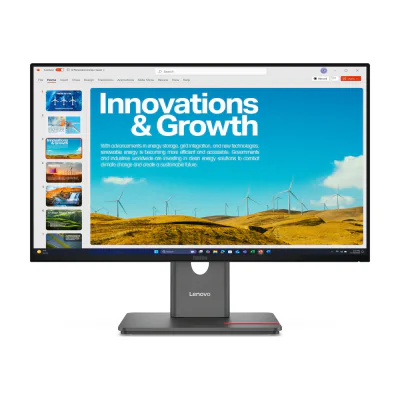 Monitor WLED IPS Lenovo ThinkVision P24QD-40, 24 inch, 2560 x 1440, 120 Hz, 4 ms, 99% sRGB, USB-C, HDMI, DisplayPort, Eclipse Black