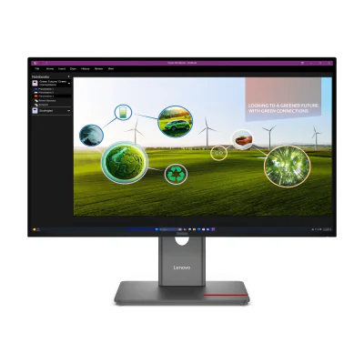 Monitor WLED IPS Lenovo ThinkVision P27Q-40, 27 inch, 2560 x 1440, 120 Hz, 4 ms, 99% sRGB, USB-C, HDMI, DisplayPort, Eclipse Black