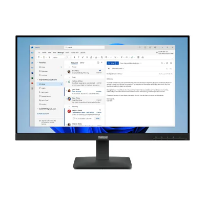 Monitor WLED IPS Lenovo ThinkVision S24-4e, 24 inch, 1920 x 1080, 100 Hz, 4 ms, 99% sRGB, HDMI, VGA, Raven Black