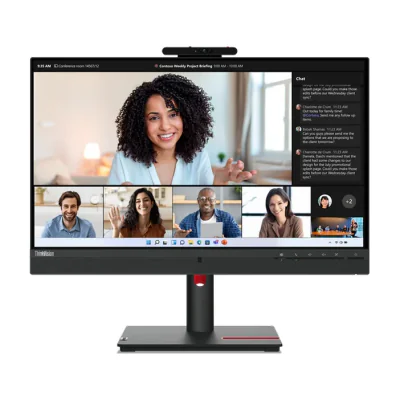 Monitor WLED IPS Lenovo ThinkVision T24mv-30, 24 inch, 1920 x 1080, 75 Hz, 4 ms, 99% sRGB, USB-C, HDMI, DisplayPort, Raven Black