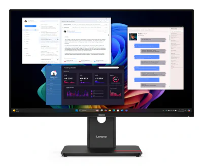Monitor WLED IPS Lenovo ThinkVision T27UD-40, 27 inch, 3840 x 2160, 60 Hz, 4 ms, 99% sRGB, USB-C, HDMI, DisplayPort, Eclipse Black