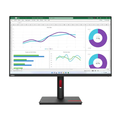 Monitor WLED IPS Lenovo ThinkVision T32h-30, 32 inch, 2560 x 1440, 60 Hz, 4 ms, 99% sRGB, USB-C, HDMI, DisplayPort, Raven Black