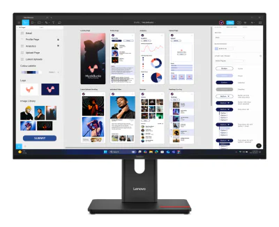 Monitor WLED IPS Lenovo ThinkVision T32UD-40, 32 inch, 3840 x 2160, 60 Hz, 4 ms, 99% sRGB, USB-C, HDMI, DisplayPort, Eclipse Black