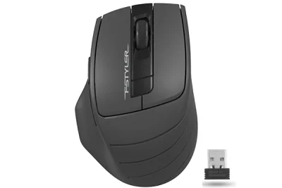 MOUSE A4tech, gaming, wireless, 2.4GHz, optic, 2000 dpi, butoane/scroll 6/1, buton selectare viteza, negru / gri, "FG30 Grey"