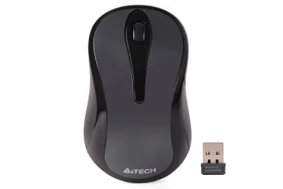 Mouse A4tech, wireless, 1000 dpi, butoane/scroll 3/1, gri