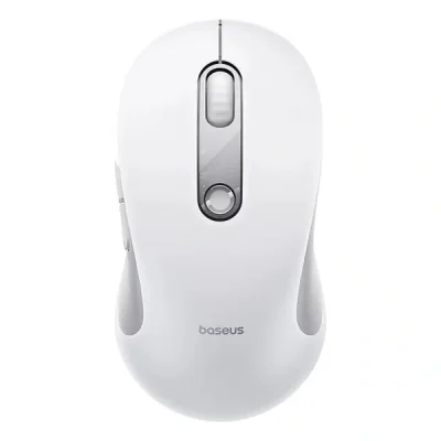MOUSE Baseus F02 PC sau NB wireless, 2.4Ghz, optic, 800/ 1200/1600 dpi, click silentios, butoane/scroll 4/1, alb, "B0203302" - 6932172693404