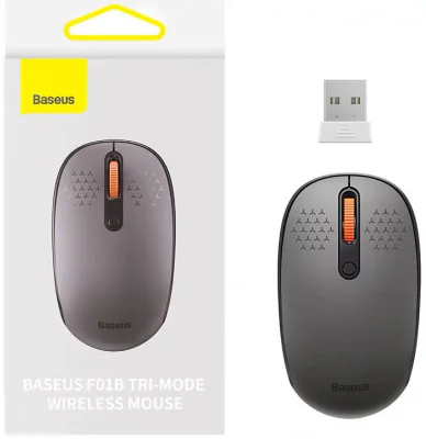 MOUSE Baseus PC sau NB wireless, 2.4GHz si Bluetooth, optic, 800/ 1200/1600 dpi,butoane/scroll 3/1, mov,"B01055503513-00" - 6932172632861