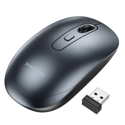 MOUSE Borofone "BG13", PC sau NB wireless 2.4GHz, 1600 CPI, butoane/scroll 4/1, gri,"6941991109997"