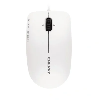 CHERRY MC 2000 Corded Mouse with Tilt Wheel, Pale Grey, USB, Ambidextrous, IR LED, USB Type-A, 1600 DPI, Grey