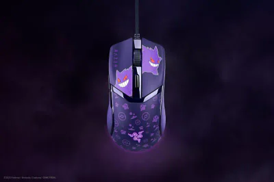 Mouse cu fir gaming Razer Cobra Razer Pokémon Gengar Edition, rezolutie 8500 DPI, 6 butoane programabile, iluminare RGB, negru
