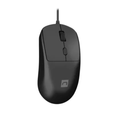 Mouse cu fir NATEC HAWK 2, rezolutie maxima 2400DPI, 4 butoane, lungime cablu 180 cm, negru
