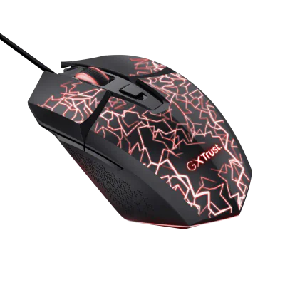 Mouse cu fir Trust GXT 113 Felox, rezolutie maxima 6400 DPI, iluminare, negru