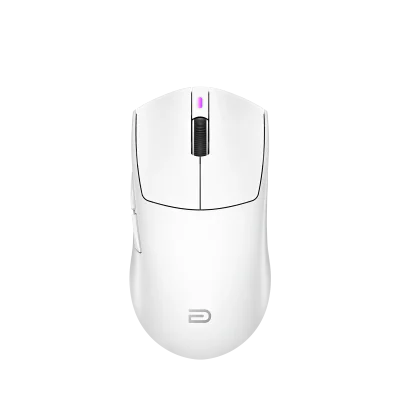 Mouse Cudy MS9891 Tri-Mode Wireless, rezolutie DPI 400-800-1200-1600-2400-3200, polling rate 1000Hz, alb