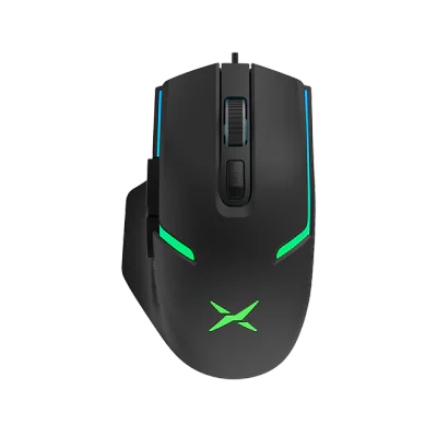 MOUSE DELUX, gaming, cu fir, USB, optic, 3600 dpi, butoane/scroll 6/1, RGB light, cablu braided 1.6m, negru, "M588BU-BK"