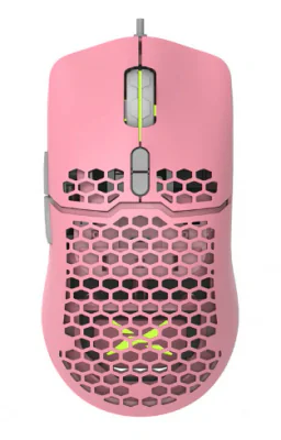 MOUSE DELUX, gaming, cu fir, USB, optic, 7200 dpi, butoane/scroll 7/1, RGB light, cablu braided, roz, "M700A-P"