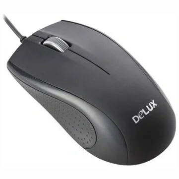 MOUSE DELUX, PC sau NB, cu fir, USB, optic, 800 dpi, butoane/scroll 3/1, negru, "DLM-136BU"