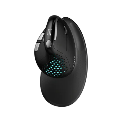 MOUSE DELUX, PC sau NB, wireless, 2.4GHz, BT5.0, optic, 4000 dpi, butoane/scroll 6/1, ergonomic, suport mana, negru, "M618XSD-BK"