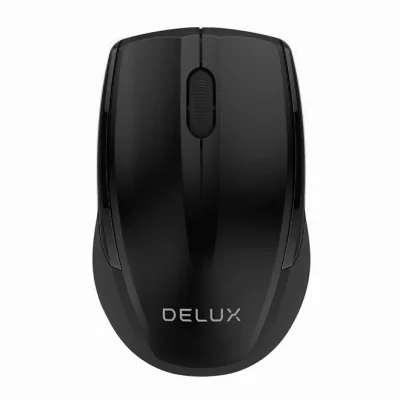 MOUSE DELUX, PC sau NB, wireless, 2.4GHz, optic, 1600 dpi, butoane/scroll 3/1, negru, "M321GX"