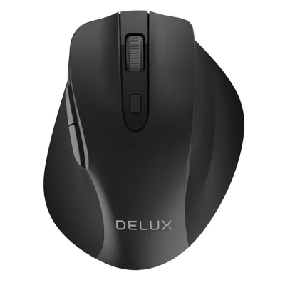 MOUSE DELUX, PC sau NB, wireless, 2.4GHz, optic, 1600 dpi, butoane/scroll 6/1, negru, "M517GX"