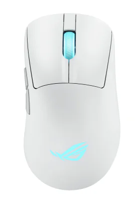 Mouse Gaming ASUS ROG Keris II Origin WHT, wireless 2.4 GHz și Bluetooth și USB Type-A, Bluetooth 5.1